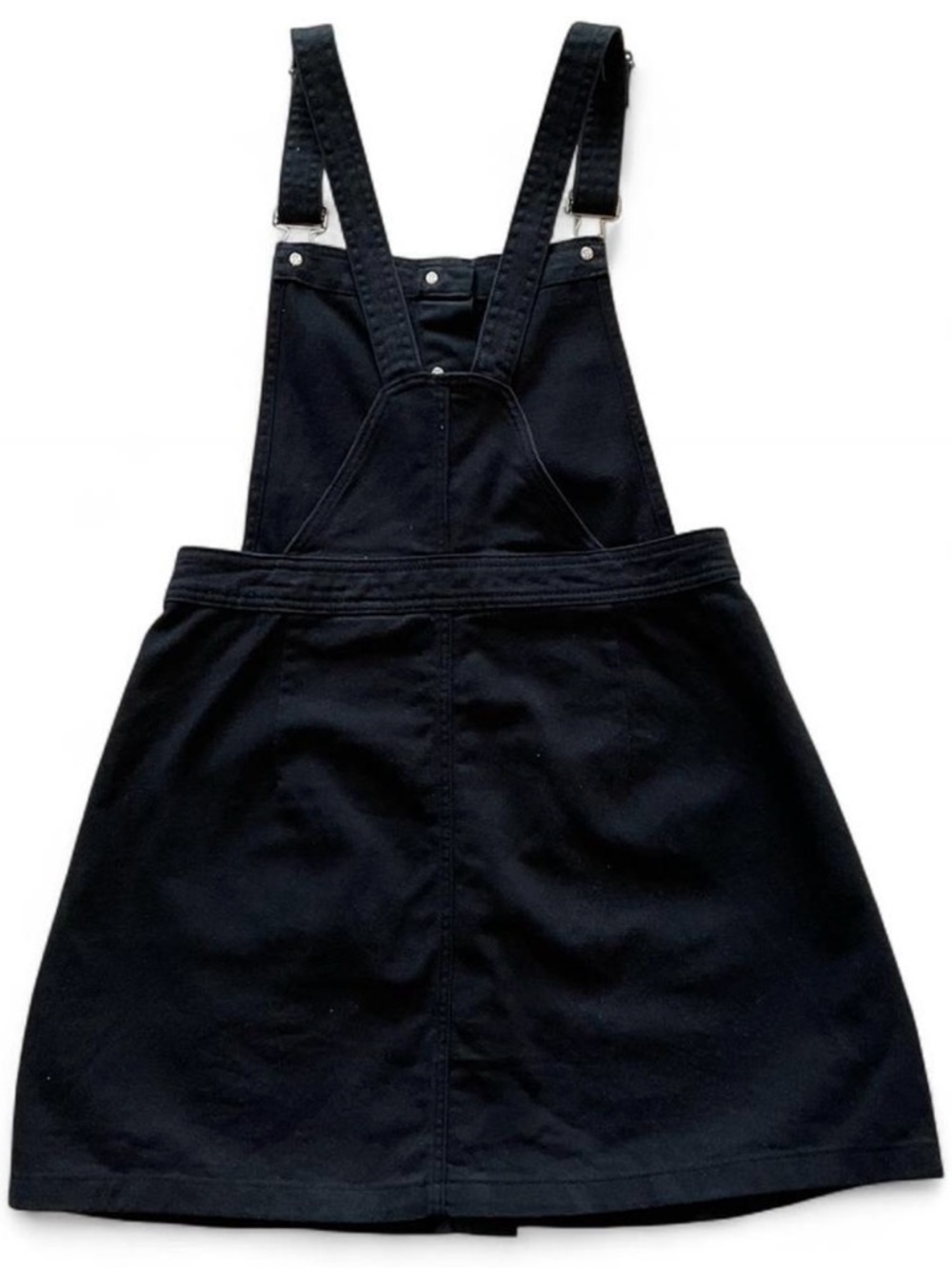 H&M Button Front Black Overalls Dress w. Pockets - Picture 2 of 5